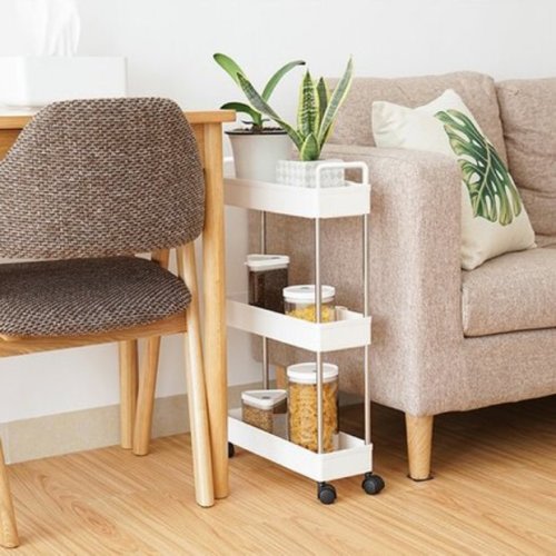 SOLEJAZZ 3-Tier Slim MobileRolling Cart