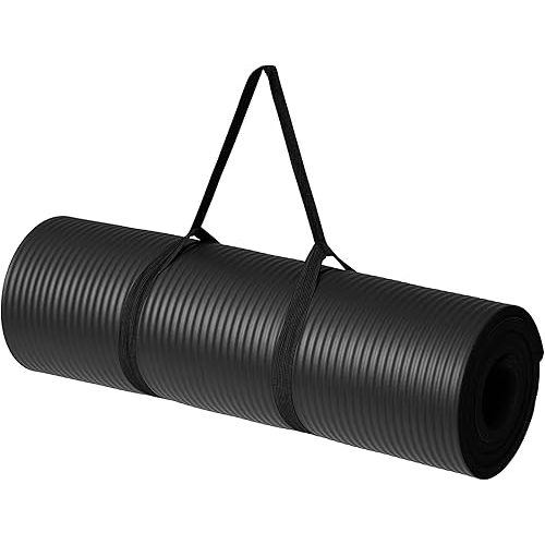 Amazon Basics 1/2 Inch Extra Thick Exercise Yoga Mat with Carrying Strap