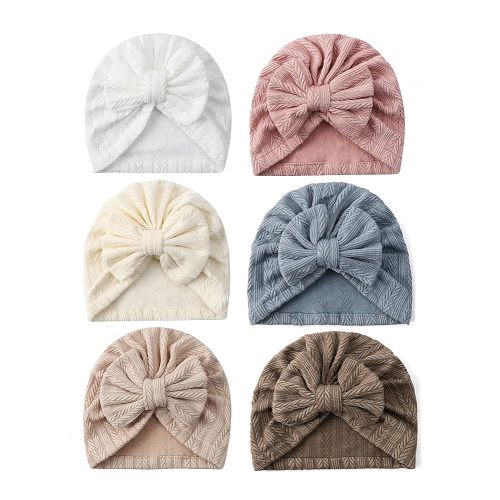 6 PCS Stretchy Baby Turban Hats, Baby Hat with Bows for Girls, Baby Boys Caps, Toddler, Newborn, Infant Hat Unisex