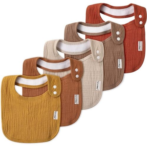 Organic Muslin Baby Bib 5 Pack