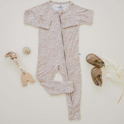 Dainty Ditsy Bamboo Zippy Romper | Little Joy Co.