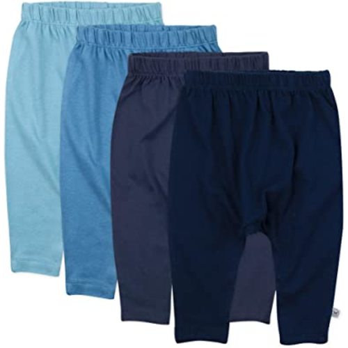 HonestBaby Multipack Harem Pants Roomy Fit Pull on Bottoms 100% Organic Cotton for Infant Baby Boys, Girls, Unisex