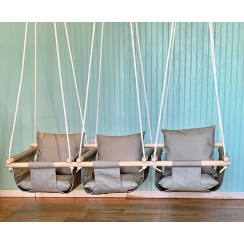 Triplet's Indoor Canvas Baby Swing, Triplet's 1st Birthday Gift, Triplet's Baby Shower Gift, Triplet Toddler Playroom Swing, Nursery Swing - Etsy