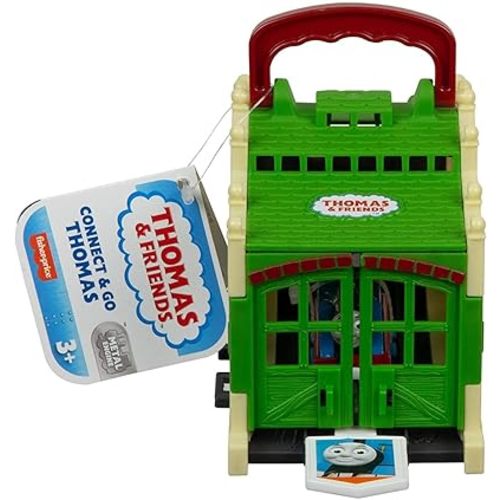 Thomas & Friends Connect & Go Thomas Shed, Push-Along Train Engine with take-Along Storage shed for Preschool Kids Ages 3 Years and up