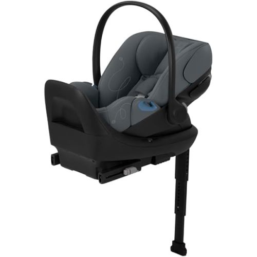 Cybex Cloud G Lux Comfort Extend Infant Car Seat with Anti-Rebound Base, Load Leg, Linear Side Impact Protection, Latch Install, Ergonomic Full Recline, Extended Leg Rest, Monument Grey