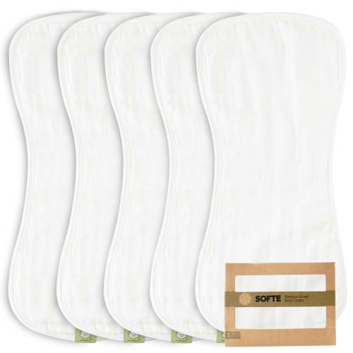 5pk Softe Muslin Burp Cloths for Baby Girls, Boys, Organic Burping Cloths