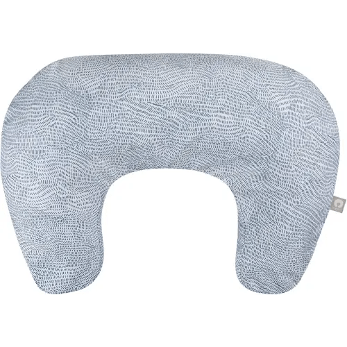 Boppy Nursing Pillow - Ergonomic Bottle & Breastfeeding Pillow with High, Firm, Large Area, Water-Repellent Cushion with Washable Cover; Baby Safety Alliance Verified - Blue Speckled Current