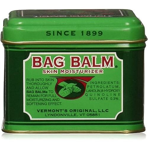 Bag Balm Skin Moisturizer - Full Body Hydrating Skin Care: Dry Hands, Lips, Face, Feet & More - Unscented, Cruelty & Paraben Free - Day & Night, Men & Women, Vermont's Original (4oz Tin, Made in USA)