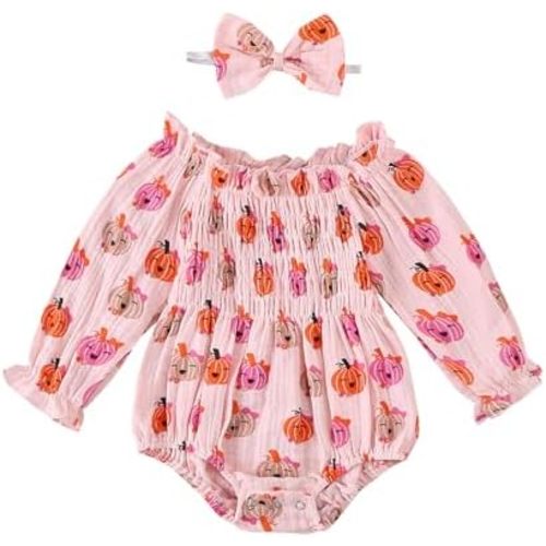 Newborn Baby Girl Outfit Cute Romper Long Sleeve Ruched Bodysuit Comfy Outfits Baby Girl Clothes