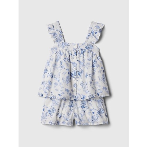 babyGap Floral Outfit Set in light blue floral, size: 18-24 M