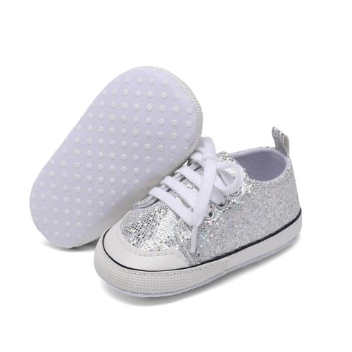 Sekantrol Unisex Baby Girls Boys Shoes Infant Soft Sole Canvas Newborn First Walkers High Top Anti-Slip Sneakers