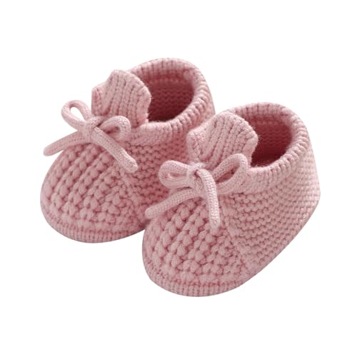 DovFanny Baby Booties Newborn Baby First Shoes Cozy Warm Knit Soft Booties for Toddler Infant Boy Girl