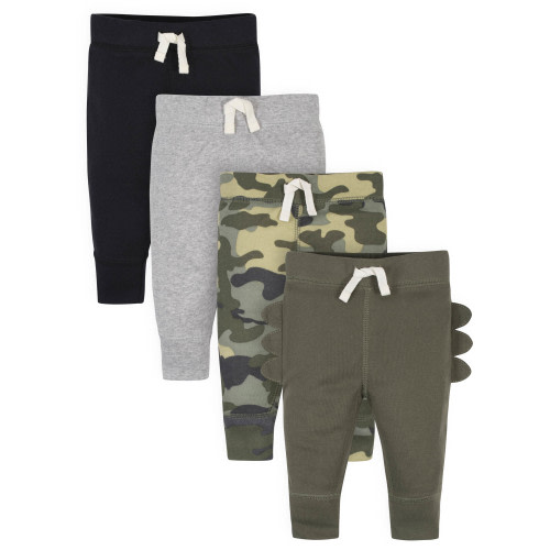 Gerber Baby Boy Pants, 4-Pack (Newborn-24 Months)