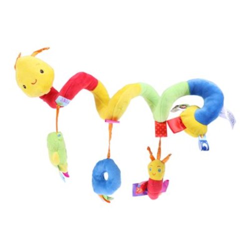 Baby Crib Hanging Rattles, Car Seat Toy Spiral Stroller Crib Cot Toy Bed Infant Stroller Toy Pram Hanging for Babies Boys Girls