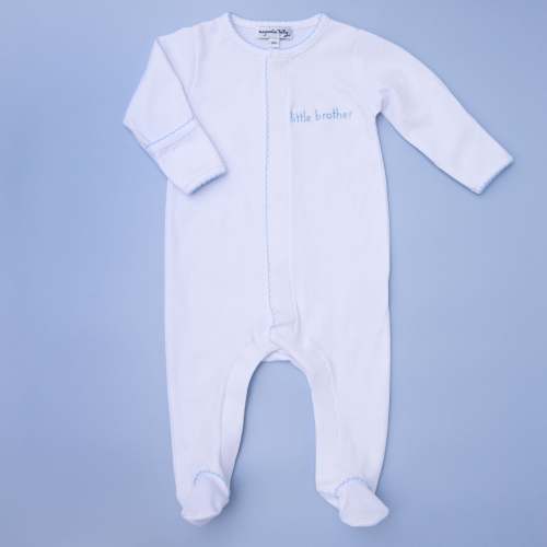 Little Brother Embroidered Footie