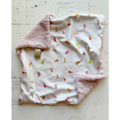 Fruit Lovey, baby girl gift, baby shower gifts, security blanket, minimalistic baby gifts, girls room decor
