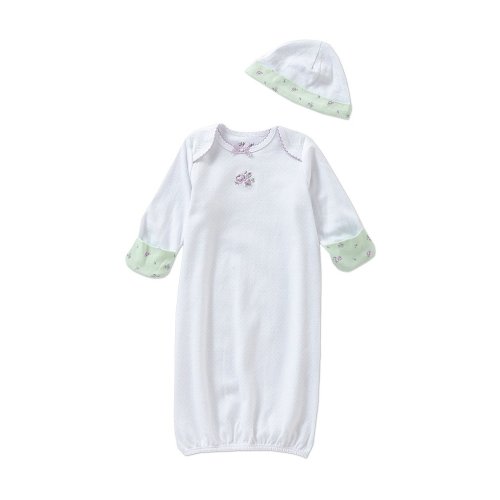Little Me Baby Girls Petite Roses Gown & Hat Set