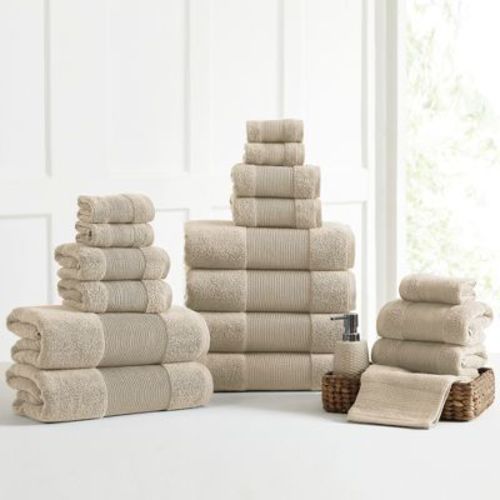 Modern Threads Aircloud 18-piece Towel Set, Sand