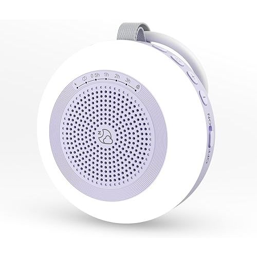 Portable Sound Machine,LEICEX White Noise Machine,33 Soothing Sound 10 Colors Night Light Sleep Machine for Baby Kids,Timer and Memory, Travel Sound Machine for Sleep Office Privacy Travel(Purple)