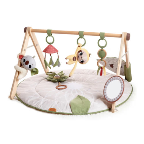Tiny Love Boho Chic Gymini with Mirror and Detachable Toys, Wall Mount, Developmental Gym and Playmat for Babies, Newborns, and Infants