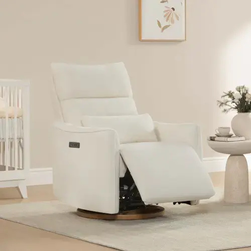 Janice Power Swivel Nursery Glider Recliner with Power Headrest