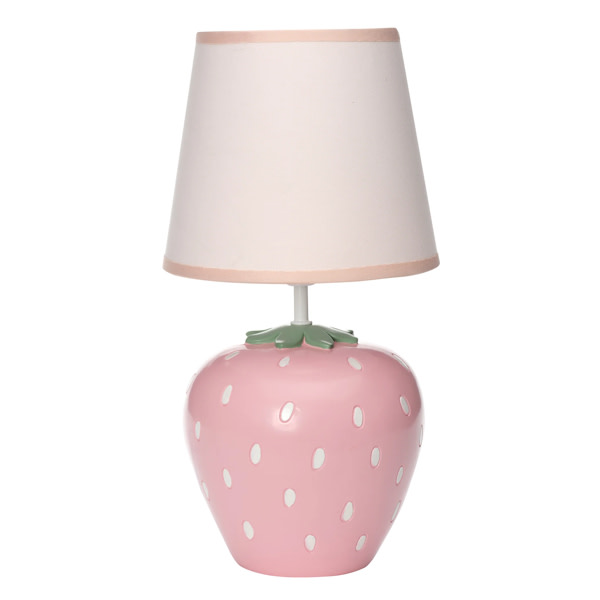 Flower Power Hand-Painted Custom Strawberry Lamp with Shade – Lambs & Ivy