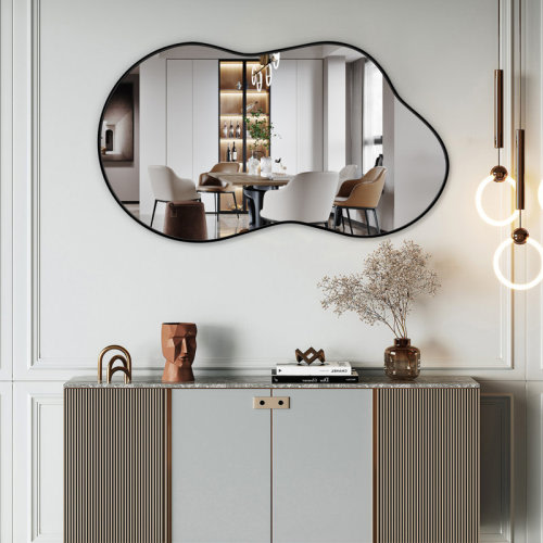 Ivy Bronx Nadara Asymmetrical Metal Wall Mirror & Reviews | Wayfair