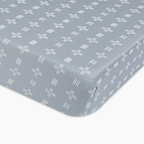 Crane Baby Cotton Sateen Crib Fitted Sheet - River Dash
