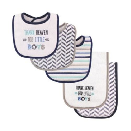 Baby Boy Bib and Burp Cloth Set 5pk, Boy Mommy, One Size