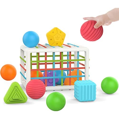 MINGKIDS Acrylonitrile Butadiene Styrene Baby Toys 12-18 Months,Baby Sensory Fine Motor Skills Developmental Toys,Gifts for 6 9 12 18 Month Age 1 2 3 4 One Two Year Old Boys Girls Kids, multicolor