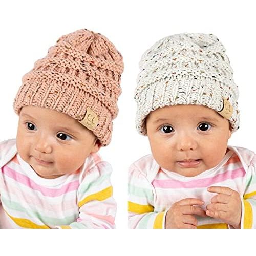 Funky Junque Baby Beanie - Soft Knit Winter Skull Cap - Cozy Warm Hat for Infants & Toddlers