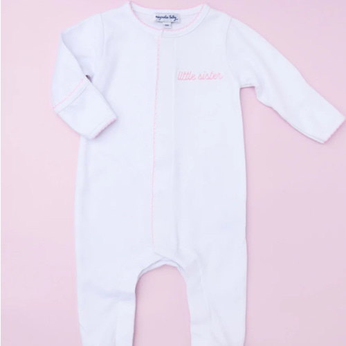 Little Sister Embroidered Footie
