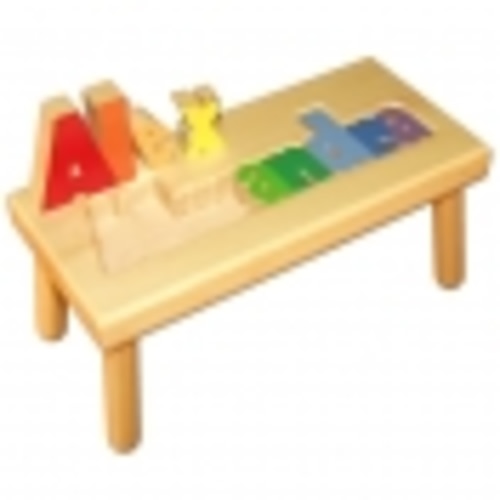 Large Name Puzzle Stool in Primary Colors - Damhorst Toys & Puzzles Inc Store