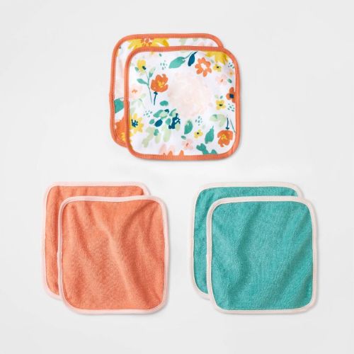 Baby 6pk Garden Washcloth - Cloud Island™, Color: Aqua Green