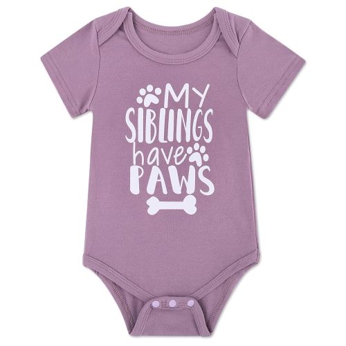 Funnycokid Baby Boys Girls Bodysuit Funny Newborn Romper Short Sleeve Infant Neutral Outfits Jumpsuit 0-12 Months