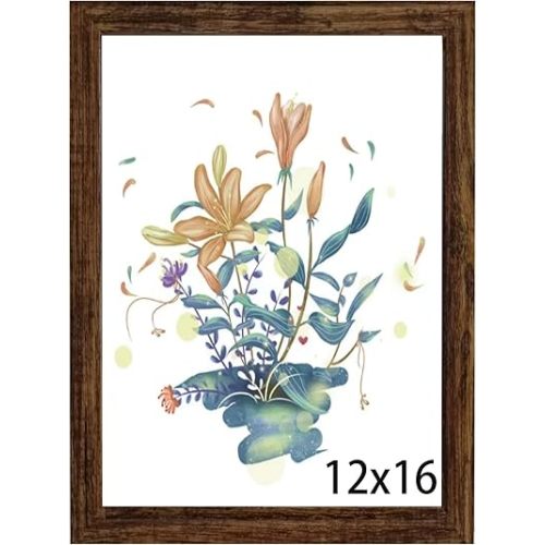 BESCRCL 12x16 Picture Frame, Photo Frame for Wall Mounting Display, Brown