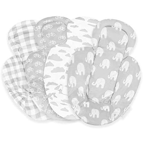 Infant Insert Compatible with 4Moms Mamaroo & Rockaroo – Car Seat Insert 2 Pack – Reversible Infant Car Seat Insert – Soft Plush Minky Car Seat Head Support Insert