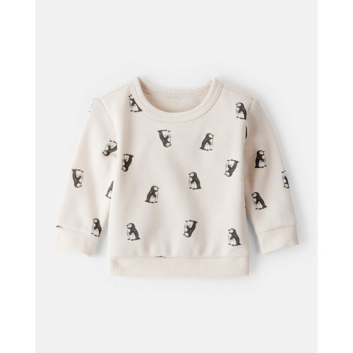 Baby Boy DayDream Fleece Penguin Print Sweatshirt - Cream - Carter's | Carter's