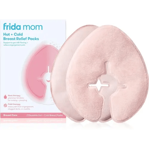 Frida Mom Breastfeeding Therapy Packs, Cold & Hot Therapy Packs, Breastfeeding Essentials for Pain Relief, Lactation Support, and Postpartum Recovery, Stocking Stuffer Gifts for Mom, 2 Count