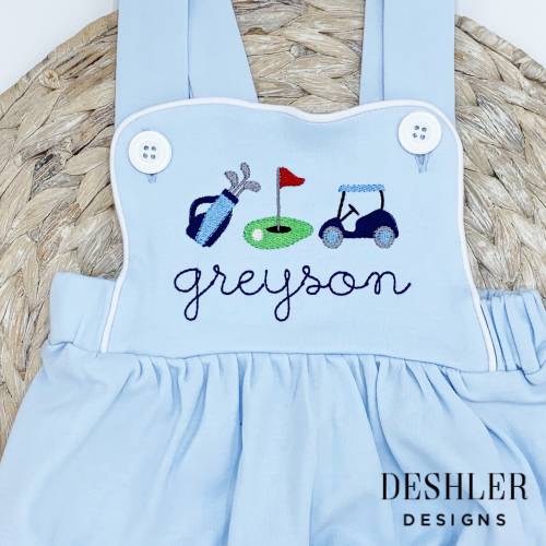 Golf Sunsuit, Baby Golf Outfit, baby boy golf outfit, toddler boy golf outfit, baby boy golf gift, baby boy golf gift idea, golf romper