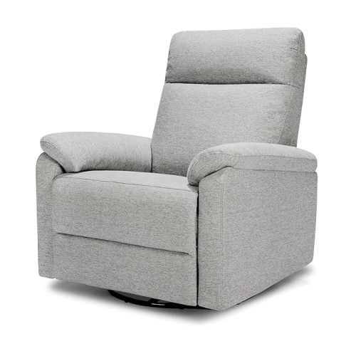 DaVinci Suzy Glider Recliner Nursery Chair - Glider Rocking Chair for Nursery and Living Room - GREENGUARD Gold, FSC & Certi-PUR US Certified - 360° Swivel Rocker Recliner Chair (Frost Grey)