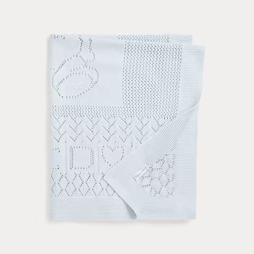 Pointelle-Knit Cotton Blanket
