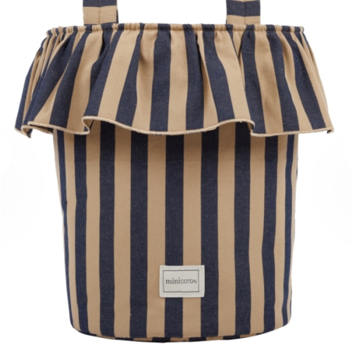 Stroller Basket Vichy - Navy + Caramel - Minicoton