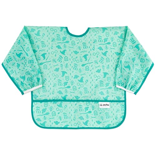 Bumkins Sleeved Bib Baby Bib, Toddler Bib, Smock, Waterproof Fabric, Fits Ages 6-24 Months