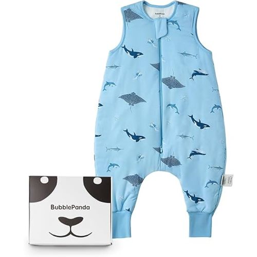 BubblePanda Rayon Made from Bamboo Toddler Sleep Sack with Feet 12-24 Months 1.0 Tog Ultra Soft Toddler Sleeping Sack 1t-2t Sleep Bag Walker Quilted Wearable Blanket with Legs 2-Way Zipper Lightweight