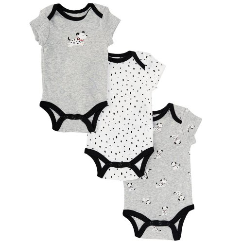 Little Me Baby Boys Short-Sleeve Dalmatian Three-Pack Bodysuits