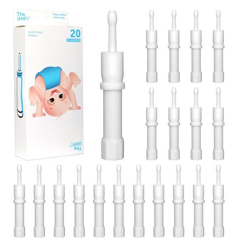Gas and Colic Reliever for Babies, Baby Gas Colic Relief, Natural Solution for Baby Colic and Gas Relief, 100% Safe & Effective Instant Constipation Relief for Babies, 20 Count (White)