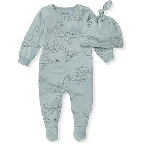 Burt's Bees Baby baby-boys Romper Jumpsuit, 100% Organic Cotton One-piece Short Sleeve Shortall, Long Sleeve Coverall