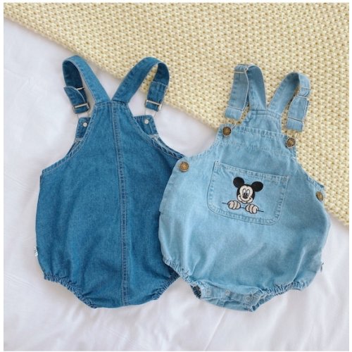 Vintage Disney Baby Mickey Mouse Romper Baby Overalls Shorts - Etsy