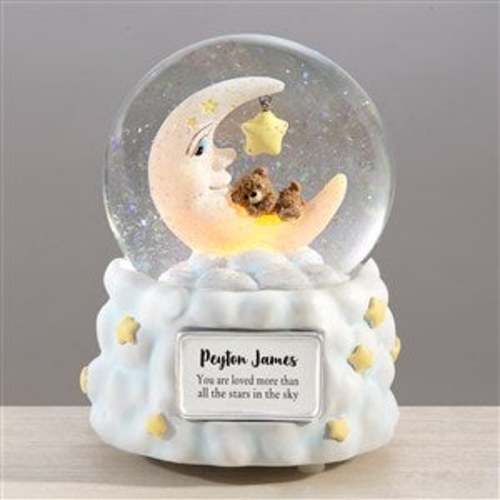 Moon and Stars Personalized Snow Globe